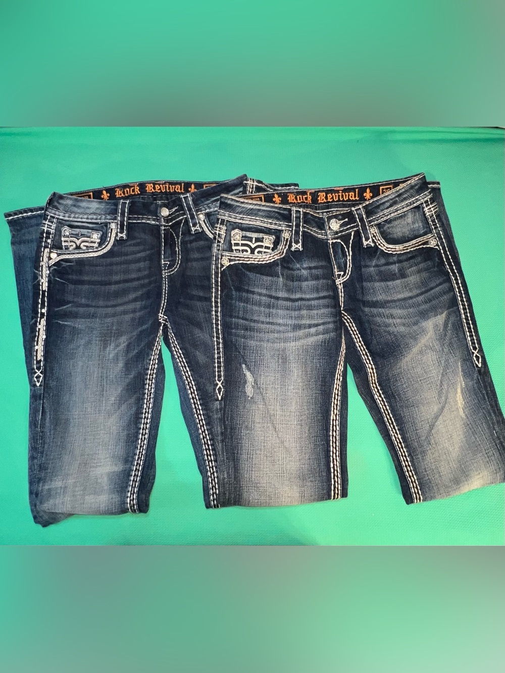 Rock Revival Boot Cut Jeans LOT OF 2 PAIRS Size 26 NWOT 💯🤠